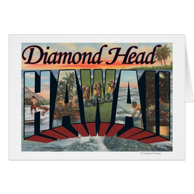 Cabeza de diamante, Hawaii - Escenas de letras gra (Anverso (Horizontal))