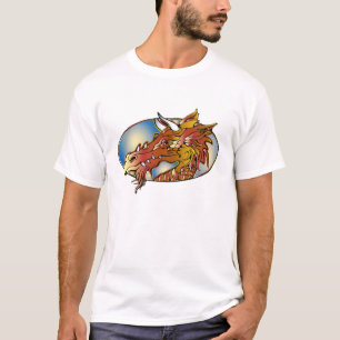 Cabeza de dragón de arte del tatuaje - Camisa