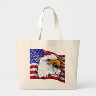 Cabeza de Eagle con la bolsa de asas de la bandera