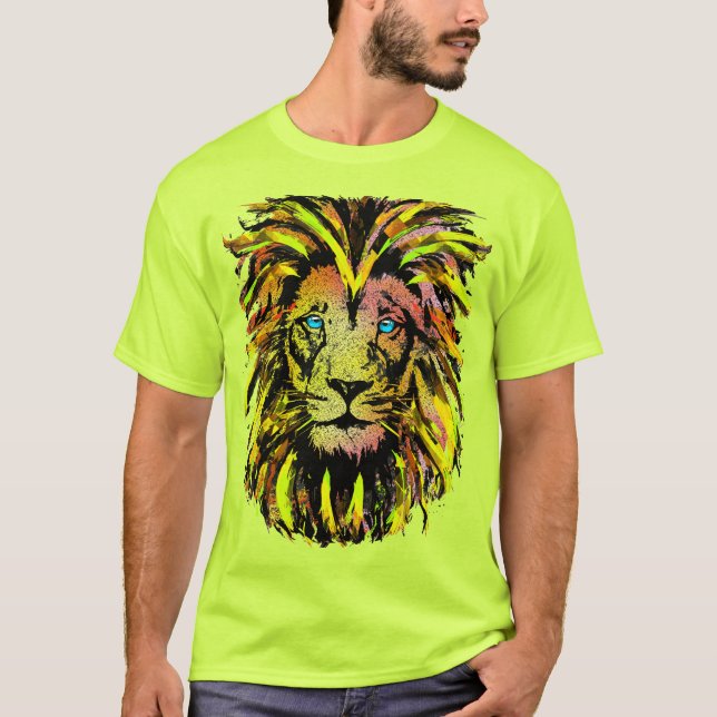 Cabeza de León Amarilla - Camiseta de Cara de León (Anverso)