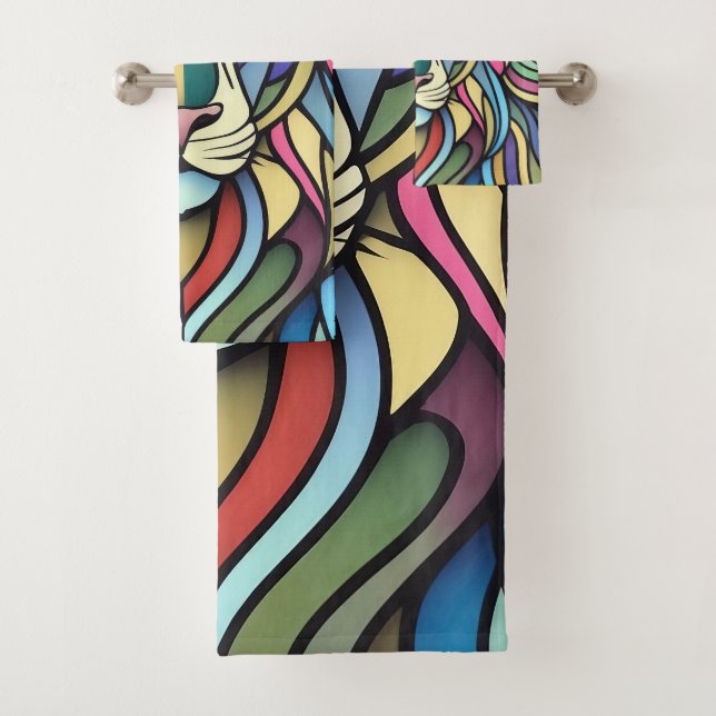 Cabeza de león colorida detallada (In situ)