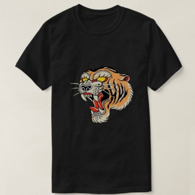 Cabeza de león IMPRIMIR camisetas negras para homb (Subido por el creador)