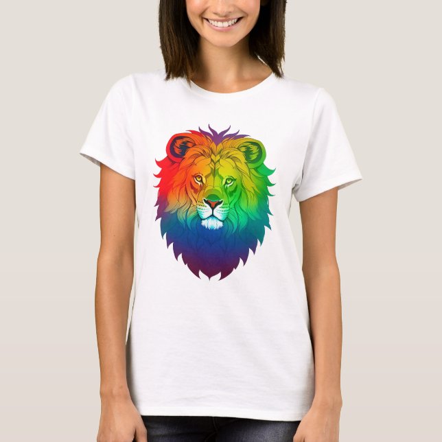 Cabeza de león Orgullo Gay Camiseta (Anverso)