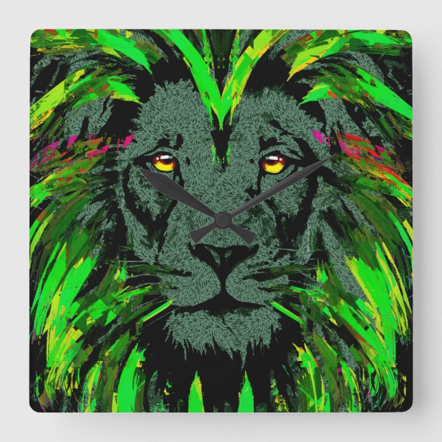 Cabeza de león verde - Reloj de león - Retrato de  (Anverso)