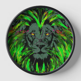 Cabeza de león verde - Reloj de león - Retrato de 