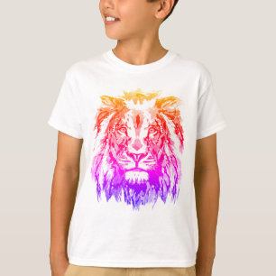 Cabeza de león vintage - Camiseta de cara de león 