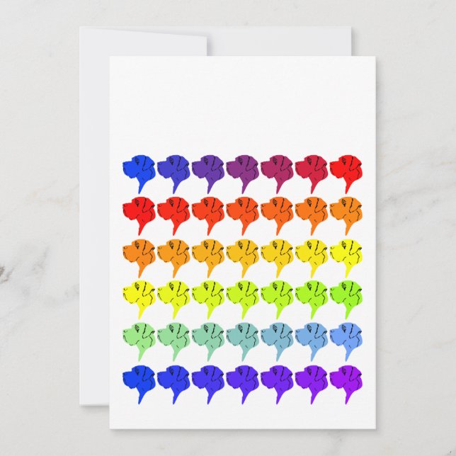 Cabeza de perro muchos colores (Anverso)