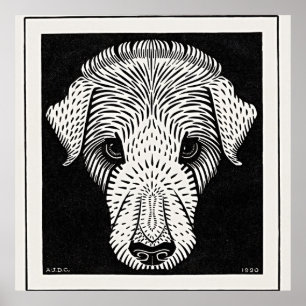 Cabeza de Perro Vintage por Julie de Graag - Arte