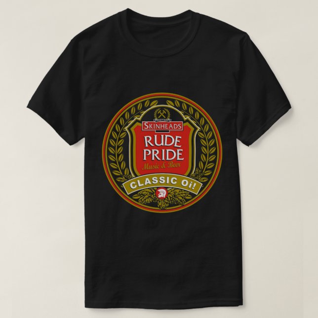 Cabeza de piel descortés Orgullo de camiseta esenc (Diseño del anverso)