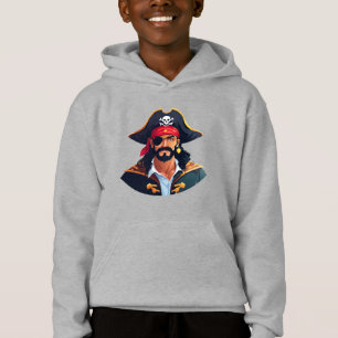 Cabeza de pirata con sombrero marinero y parche en