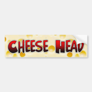 Cabeza de queso Etiqueta del parachoques del humor