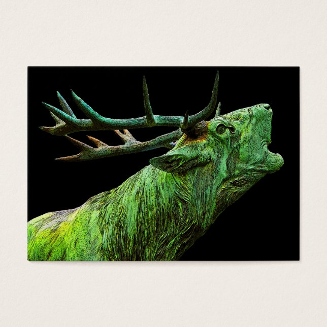 Cabeza de reno Stag - Verde, negro (Frente)