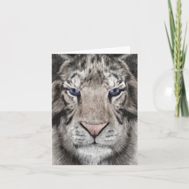 Cabeza de Tigre Blanco Estética de Vida Silvestre (Anverso)