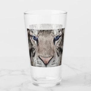 Cabeza de Tigre Blanco Estética de Vida Silvestre