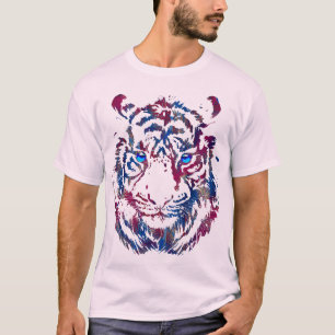 Cabeza de tigre siberiana - Camiseta de ojos azule
