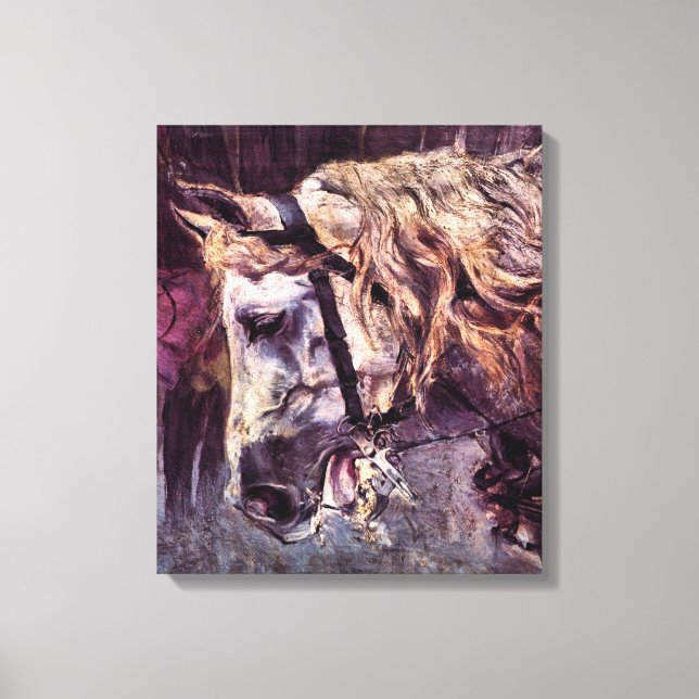 Cabeza de un caballo de Giovanni Boldini, arte vin (Anverso)