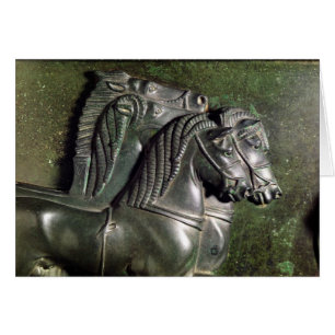Cabeza de un caballo de una cuadriga