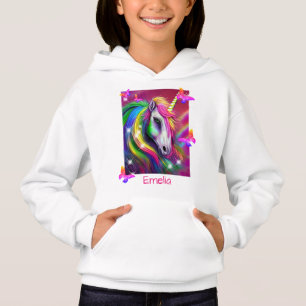 Cabeza de Unicornio de Arcoíris Brillante