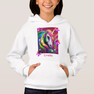 Cabeza de Unicornio de Arcoíris Brillante