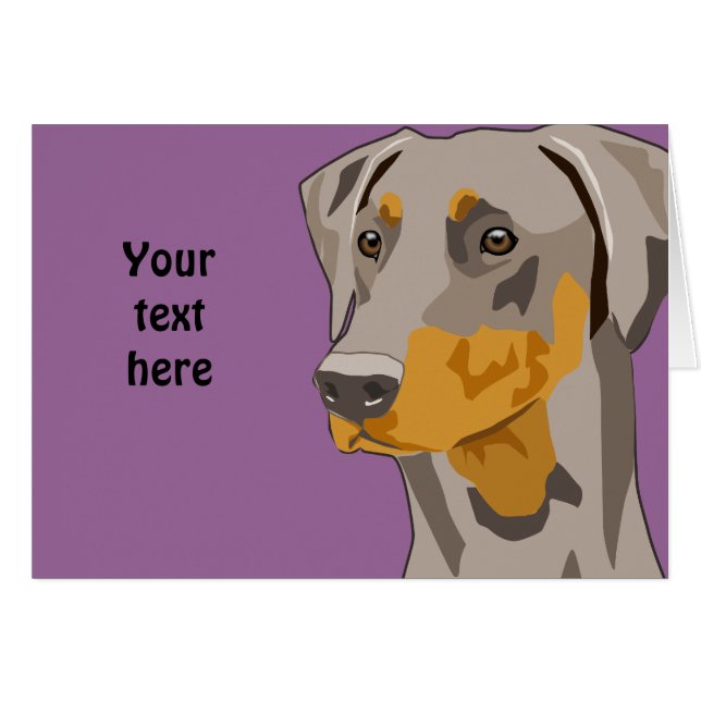 Cabeza del Doberman, cervatillo, Uncropped (Anverso (Horizontal))