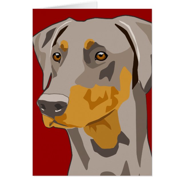 Cabeza del Doberman, cervatillo, Uncropped (Frente)