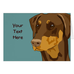 Cabeza del Doberman, rojo, Uncropped