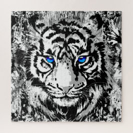 Cabeza del tigre blanco - Rompecabezas del retrato