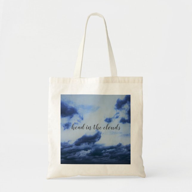 Cabeza en la bolsa de la compra de nubes (Frente)