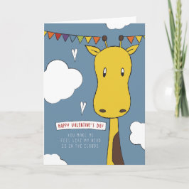 Cabeza en la tarjeta de San Valentín de las nubes