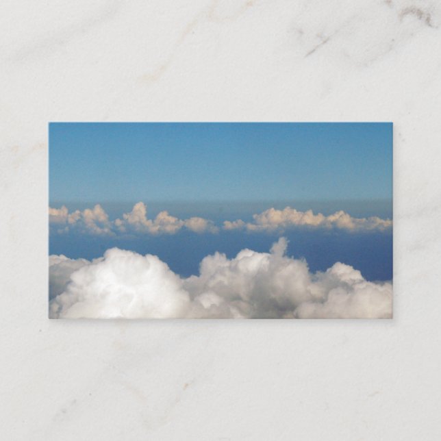 Cabeza en las tarjetas de visita de las nubes (Anverso)