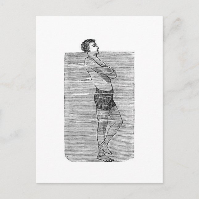 Cabeza encima de la postal de agua (Anverso)