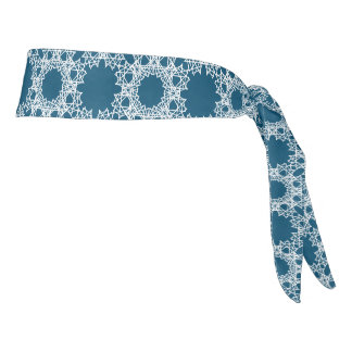 Cabeza geométrica azul y blanca de Joya Eve