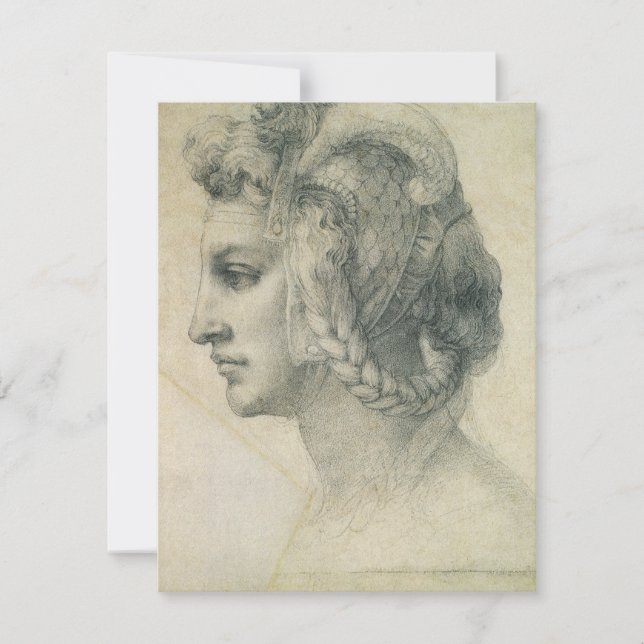 Cabeza ideal de una mujer de Miguel Ángel (Anverso)