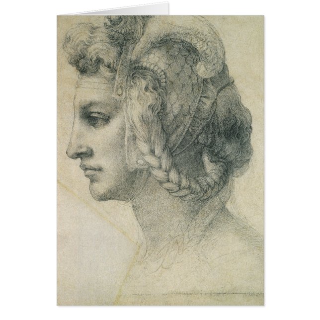 Cabeza ideal de una mujer de Miguel Ángel (Frente)
