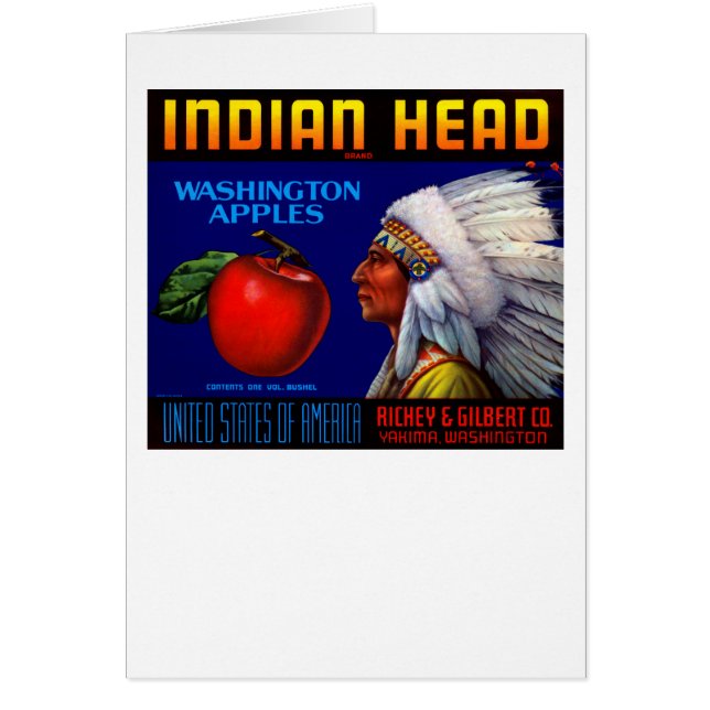 Cabeza india de Washington manzanas (Frente)