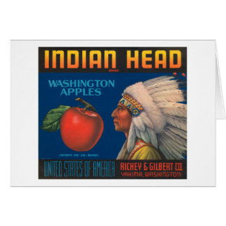 Cabeza india Washington Apples Etiqueta de tasa de