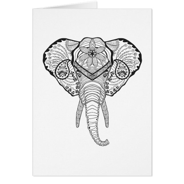 Cabeza inspirada del elefante (Frente)