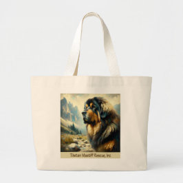 CABEZA MASTIFF TIBETANA CON BOLSA DE TOTE DE MONTA