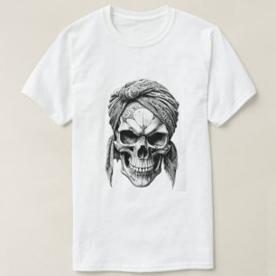 Cabeza muerta de hombres Imprimir camiseta blanca 