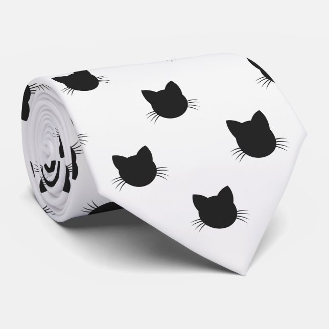 Cabeza negra de gato, corbata de cuello (Enrollado)