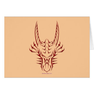 Cabeza roja tribal del dragón