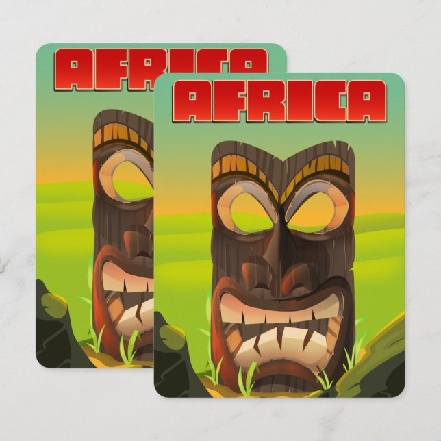 Cabeza tallada africana (Anverso / Reverso)