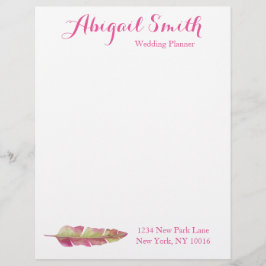 Cabezal de papel personalizado de Feather bohemian