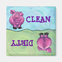 Cabezas y caracoles imanes sucios de limpieza de c