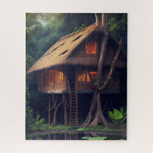 CABIN PEQUEÑA CASA FORESTAL FANTASY JIGSAW PUZZLE