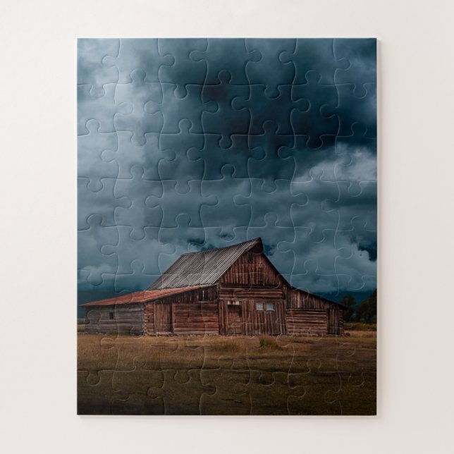 CABIN STORMY SKY JIGSAW PUZZLE (Vertical)