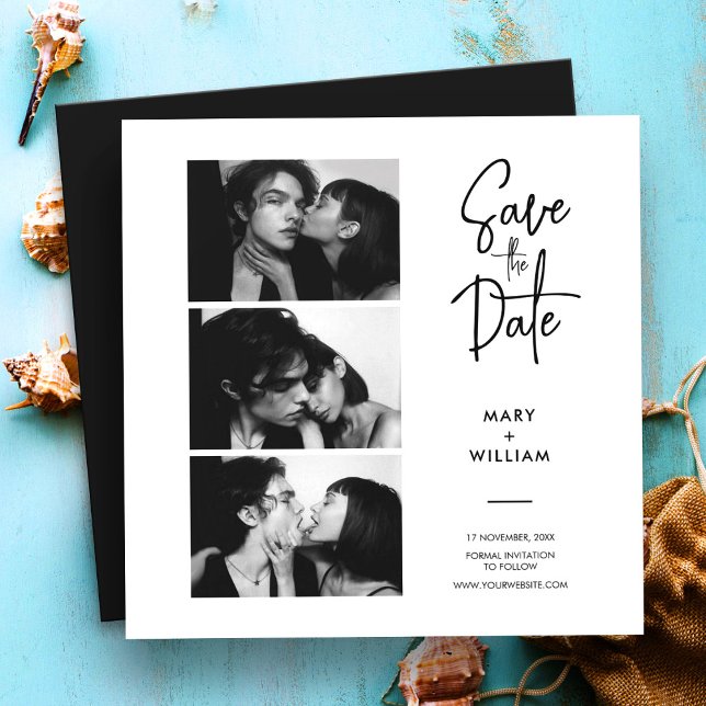 Cabina de Fotos Moderna Save the Date Boda  (Modern Photo Booth Save the Date Wedding, Wedding Favors, Wedding Invitation)