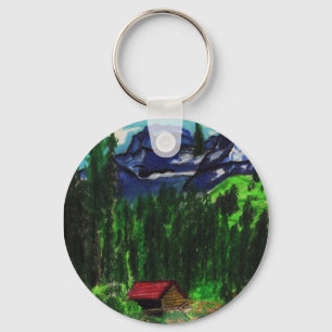 CABINA EN el llavero de MADERAS