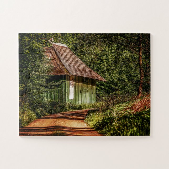 CABINA EN EL PUZZLE JIGSAW DE MADERA (Horizontal)