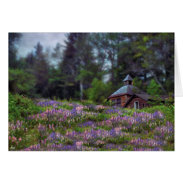 Cabina en la tarjeta Lupine (Anverso (Horizontal))